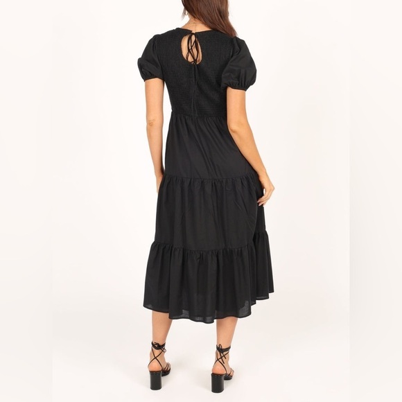 Petal + Pup Naurra Shirred Tiered Midi Dress - 10 - Picture 3 of 9